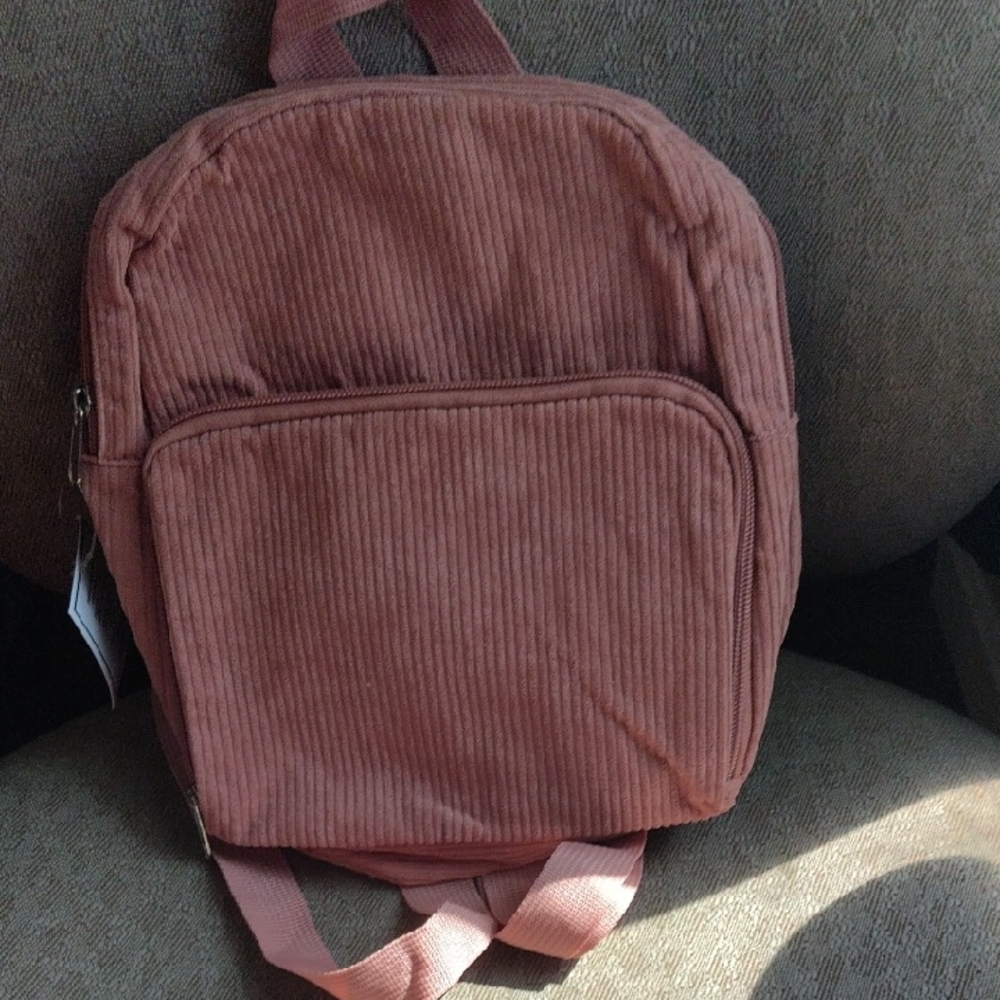 🌲Corduroy Pink Backpack